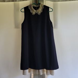 Gorgeous navy dress navy with cream lace
